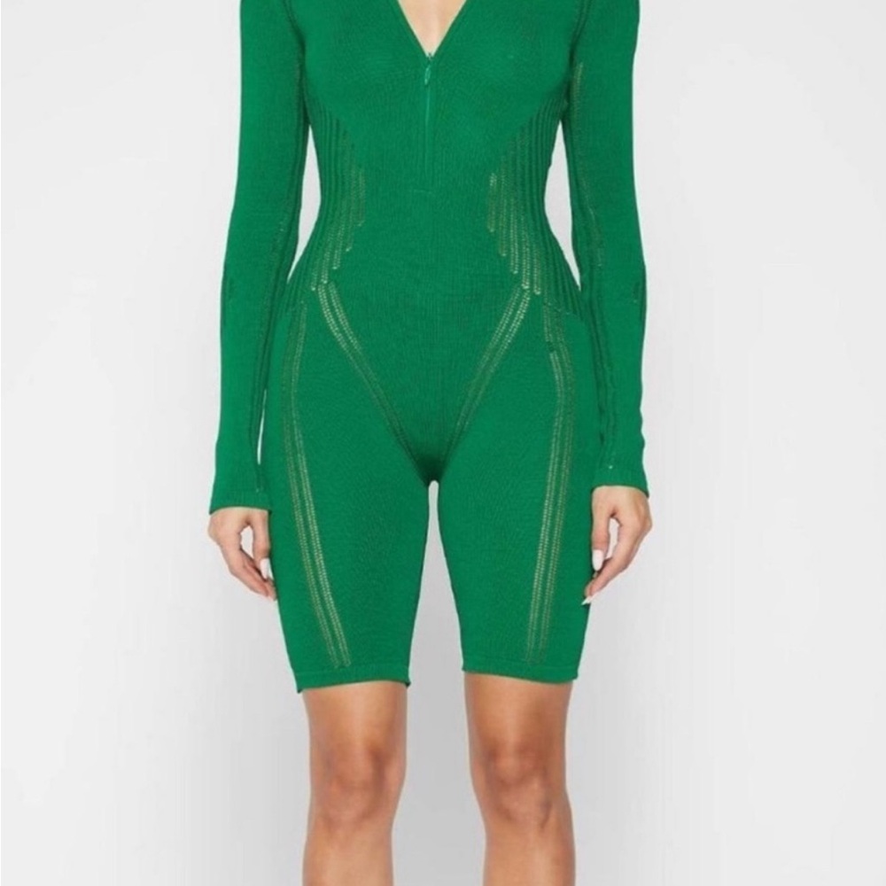 Maniere de voir Green Long-Sleeve Knit Jumpsuit - Picture 4 of 4